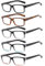 Suertree Lesebrille 5 Pack Brillen Scharnier Lesebrillen Sehhilfe Augenoptik Brille Lesehilfe für Damen Herren 2.5x