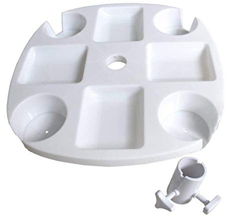 Boji Tavolo da ombrellone per bevande e snack, ideale per giardino, mare o piscina