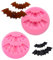 WDC WonDerfulC 2 Stück Halloween Fondant Kuchen Silikon Fledermaus Formen 3D Vogel Mousse Cup Cake Dekoration Backform Ton Harz Eiswürfel Form