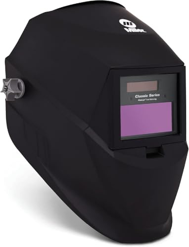 Miller Classic Series Auto-Darkening Welding Helmet - Professional TIG/MIG Welding Mask with ClearLight Technology, High Definition Optics, Variable Shade 8-13, Comfortable Headgear, Black