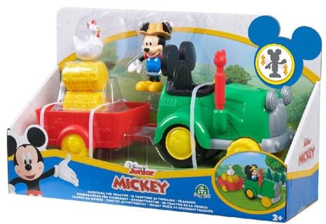 Disney Junior Mickey Mouse Spielset Bauernhof Traktor und bewegliche Sammelfigur Mickey