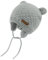 SEYUFN Bonnets d'hiver pour bébé garçon,Filles en Bas âge,Chapeaux tricotés Chauds pour bébé, Casquette doublée en Polaire avec Cache-Oreilles (FR/ES, Âge, 6 Mois, 12 Mois, Gris)