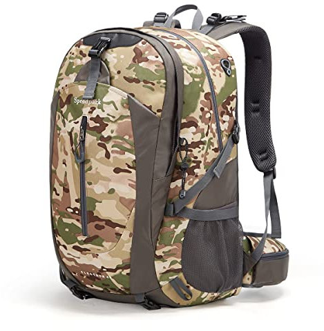 SPEEDPARK Wanderrucksack, 40 l, wasserdicht, Wanderrucksack, Tagesrucksack mit Regenschutz, Outdoor, Trekking, Reiserucksäcke für Damen und Herren, C Acu, 40L, Wandern im Freien