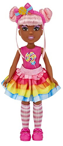 MGA Dream Bella Candy Little Princess - JAYLEN - Bambola profumata da 14 cm - Include etichetta “Gratta e Annusa”, capelli rosa, fascia a tema lecca-lecca e accessori alla moda - Età: 3+