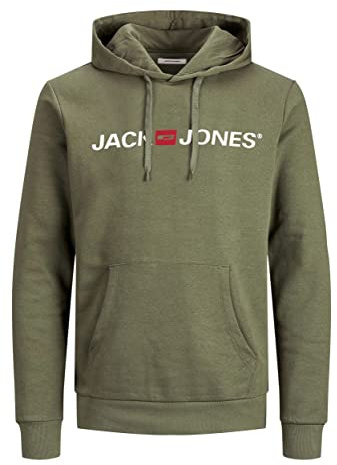 JACK & JONES Male logo hoodie, S