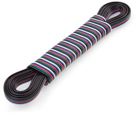 LumenTEC LED Stripe, LED Streifen 12V Verlängerungskabel 5 Pin RGB+W, Anschlusskabel LED Verbinder, 12v-24V kabel 5x 0,35mm (10m RGBW 5-Pin), Mehrfarbig