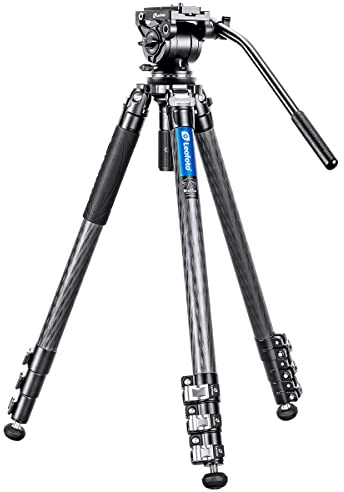 Leofoto Carbon-Dreibeinstativ LVM-324C Manba mit Nivelliereinrichtung + Videoneiger BV-10
