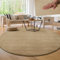 Paco Home Moderner Kuscheliger Wohnzimmer Teppich Kurzflor waschbar flauschig Weich Einfarbig Felloptik zeitlos stilvoll rutschfest pflegeleicht, Grösse:160 cm Rund, Farbe:Beige 2