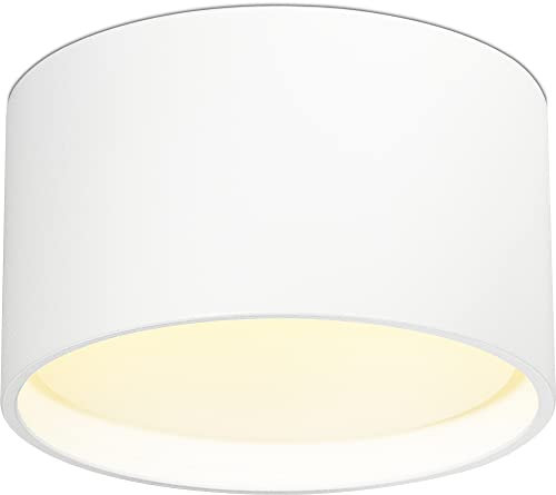 LEDFULL® LED Aufbauleuchte flach inkl. 230V GX53 dimmbar Spot Tageslicht 6W - Hell & Sparsam/Runder Aufbauspot in Weiß/Deckenspot mit 120° Abstrahlwinkel