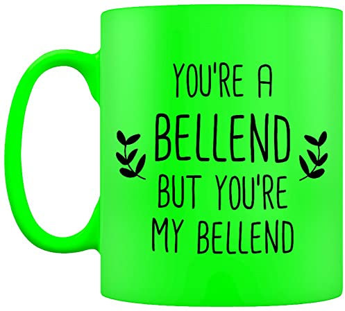 Grindstore Women's You're A Bellend But You're My Bellend Neon Mug Green