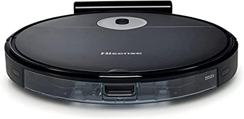 Hisense, Roboter-Staubsauger, Gyroskop-Mappierung, 3 Leistungs- und Waschstufen, Steuerung per App (Wi-Fi), 90 min Laufzeit, Akku 2600 mAh, 55 W, Schwarz (Black RVCG144AB)