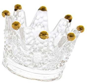 Cabilock Kandelaber Kerzenständer Aschenbecher Aus Glas Kreativer Kerzenhalter Aus Kronglas Krone Requisiten Fotografie-Requisiten