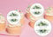 20 x EDIBLE Personalised Wedding cupcake toppers wafer/icing uncut WEDDING/ENGAGEMENT/HEN (wafer paper)