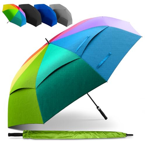 STYNGARD XXL Regenschirm Groß Sturmfest [Ø 140 cm] - Golfschirm mit Doppelbespannung für maximalen Wind- und Regenschutz Modell - Regenschirm für 2 Personen - BELFAST