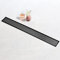 SaniteModar Duschrinne 110cm, Schwarz Befliesbar Duschrinne extra flach, Edelstahl Bodenablauf