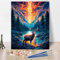 Hirsch Malen nach Zahlen für Erwachsene Anfänger Abstrakte Bunte Malerei Landschaft Wälder Malen nach Zahlen Kits auf Leinwand Acrylfarbe Zeichnung Malerei mit Pinseln Ölmalerei Home Decor16x20