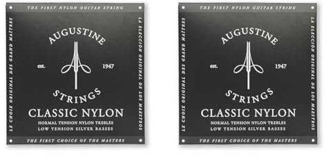 Klassik Gitarrensaiten Black Label Satz Regular Tension/Bassaiten Light Tension (Packung mit 2)