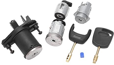 Ensemble de Cylindres de Serrure de Porte de Commutateur de Démarreur D'allumage pour Fiesta MK5, Comprend 4 Cylindres de Serrure, Fabriqués en Alliage D'aluminium, OEM 2S61