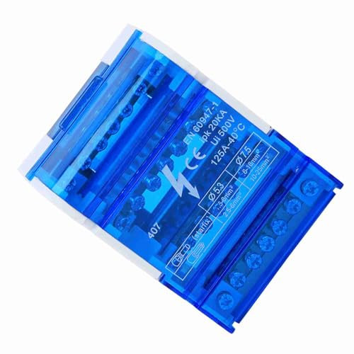 Scatola di Distribuzione su Guida Din 125a 500v St di Perline Morsettiera Neutra Bypass Schn 4p Scatola Distributore Elettrico 100 a Poli Trifase Distributore Poli Fase Distribu