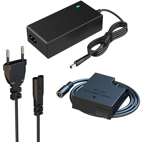 HYCTP EP-5A Netzteil Adapter Kit, EP-5A Dummy Akku Ersatz EN-EL14/EN-EL4A Akku, Geeignet für Nikon D3100 D3200 D3300 D3400 D3500 D3500 D5200 D5300 D5500 DF P7100 P7000 P7700 P7800 Kamera, Zubehör