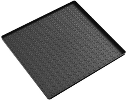 FLCPJGV Copri Lavatrice 60×60 cm, Tappetino in Gomma Multifunzionale Impermeabile, Parapolvere Lavatrice Antiscivolo, Bordi Rialzati, Protezione Riutilizzabile, Vassoio Antigoccia, Nero, M