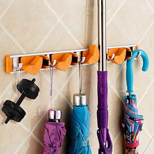 Wandgarderobe mit 3 Haken, robuste Kleiderhaken für Küche, Badezimmer, Tür, stilvoller Organizer für C, Hüte, Schals, Schlüssel, orange Garderobe