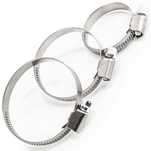 Hose Clips Pipe Clamps 190-210mm ( Pack of: 1 ) Pack of: 1 Worm Drive Premium Adjustable for Ducting and Piping DIYUK