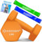 KESSER® Hanteln Hantelset 2er Set 2kg - 5kg farbig, Kurzhanteln Neopren, Hexagon, Krafttraining, Workout, Fitnesstraining, für Zuhause Mit Übungsheft, 2x Fitnessbänder