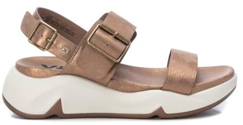XTI - Sandalia Mujer Bronce - Calzado Cómodo y Versátil - Moda casual - Modelo 14273802 (Talla 40)