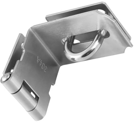 Homoyoyo 90grad Edelstahl Winkel Sicherheitsriegel Mit Vorhängeschloss Robuster Türschlossriegel Für Schuppen- Scheunen Schiebetüren Verschleißfest Vielseitig Einsetzbar