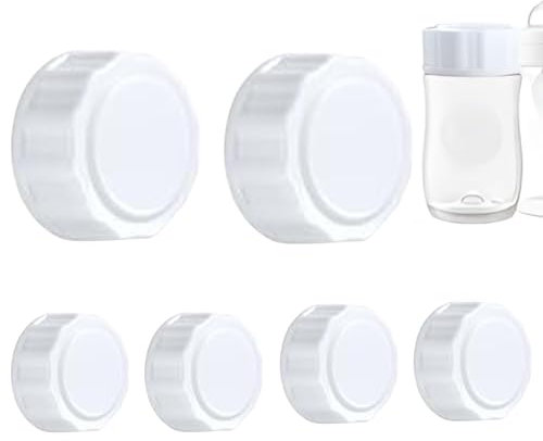 Baby Bottle Caps, Reusable Leakproof Toddler Water Cup Covers, Travel Replacement Lids for Baby Bottles 6 Pack Assorted Colors for Airplane Business Trips Daily Use