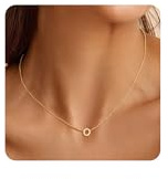 Turandoss Kette mit Buchstaben Kette Gold für Damen Mädchen Geschenke | Kette Gold Buchstabe Initialen Kette Mädchen, Gold Goldkette Damen, Geschenke für Frauen Mädchen Schmuck, 14K Vergoldet