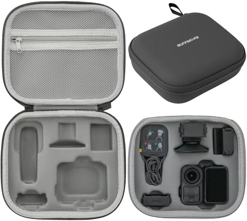 Honbobo Tragetasche Tasche für DJI Osmo Nano, Schutztasche PU Case Bag Reisetasche Zubehör für DJI Osmo Nano Combo (Black)