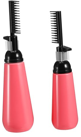 CIYODO 2 Stück Haarfärbe flaschen mit Wurzelkamm Glatte Kunststoff applikatoren für Gleichmäßiges Färben Schützende Kopfhautpflege Praktisch für Haarfärbemittel und Strähnchen