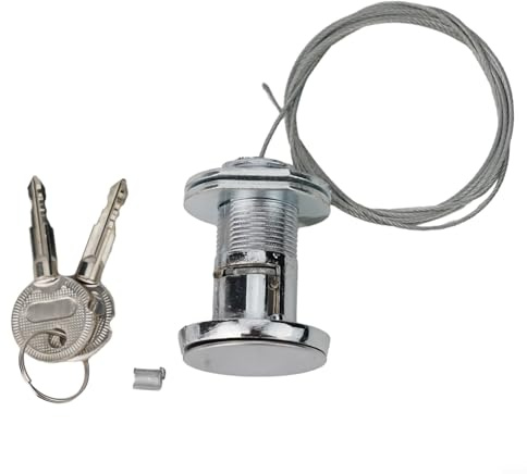 Schnellverschlussschloss für Garagentor, 1 Set mit 2 Schlüsseln, Stahldraht & Metallkonstruktion, Entriegelungsmechanismus kompatibel mit den meisten Marken, kein seitlicher Zugang erforderlich