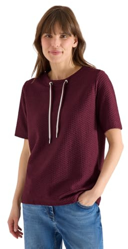 Damen T-Shirt mit Rundhals mit Tunnelzug