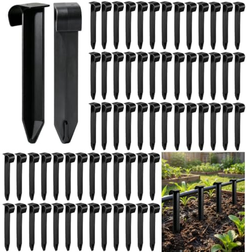 120 Pcs Estacas Riego por Goteo 16mm Anclajes de Fijación para Manguera Pinchos para Riego de Macetas Huerto Clavijas Apoyo Sujetar Tubo Piquetas Plastico Anti Rotura Autocompensantes Sueltos