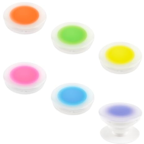 Hopzab 6PCS Cute Gradient Phone Stand Holder, Easy-to-Use Mobile Device Support for Daily Use, Versatile Grip Accessory for Secure Handling(Round)