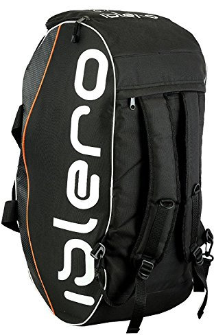 Islero Gym Sports Kit sac à dos Duffle de ballon de football d'entraînement fitness boxe bagages Sac de voyage 54 litres, noir
