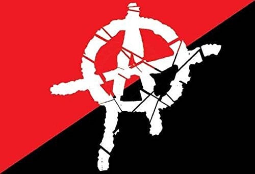 Nix Gut Anarchy - Schwarz/Rot Fahne