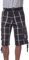 Pro Club Men's Cotton Twill Cargo Shorts with Belt, 52, Black Plaid