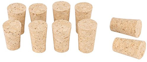 10PCS Natural Cork Tapered Corks Wooden Wine Stopper Beer Bottle Stopper for Wine Bottles (Red Wine Bottle 22 * 17 * 35mm)