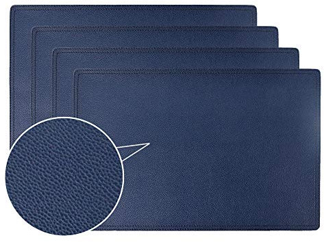 Tischsets aus Kunstleder, 4 Stück, wasserdicht, schmutzabweisend, hitzebeständig, rutschfest, leicht zu reinigen, für Küche, Esstisch, Konferenztisch