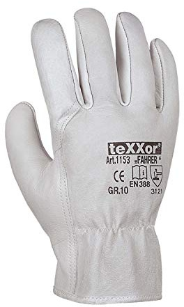 (12 Paar) teXXor Handschuhe TOP Rindnappaleder-Handschuhe Fahrer 12 x Natur 9