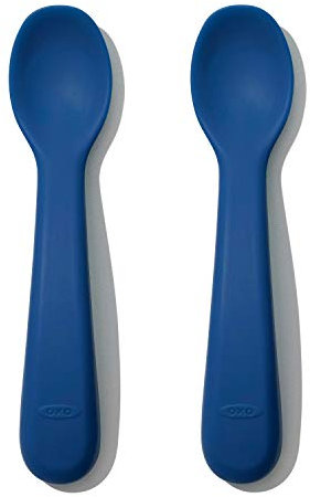 OXO Tot Löffel-Set, Silikon, Marineblau