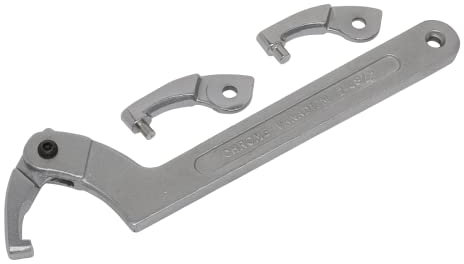 Sealey SMC2L 4pc Adjustable C Spanner - Hook & Pin Wrench Set 51-121mm