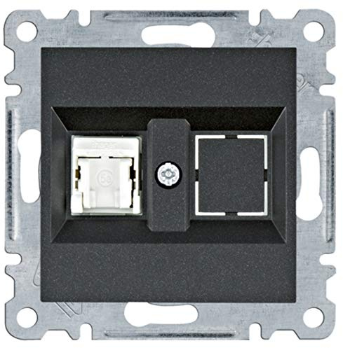 Toma datos RJ45 cat5e UTPHager Lumina Intense WL2113Negro