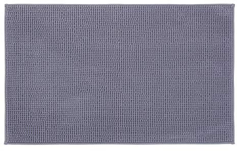 Gözze - Anti-Rutsch-Badematte, Superweich, 100% Mikrofaser, 60 x 100 cm - Grau