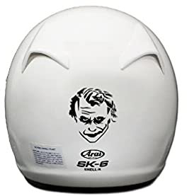 myrockshirt Joker böses Gesicht grinsend 2 x Aufkleber f. Helm Motorrad Motorradhelm Bike Biker Sticker
