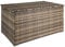 tectake® Aluminium Polyrattan Aufbewahrungsbox mit Deckel, 750L, Gartenkiste wetterfest, Gartenbox mit Gasdruckfedern, Garten Auflagenbox, UV-beständig, rostfrei, Stauraum, 145x82,5x79,5 cm - natur